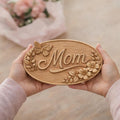 CNC- & 3D-Druckdatei Blumen-Mom-Tafel mit Schmetterlingen – Holz-Basrelief als Muttertagsgeschenk, Wanddekoration STL