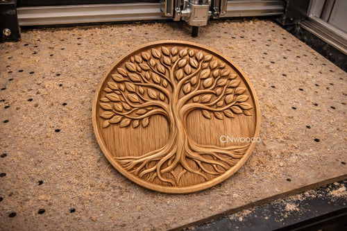 Fichier CNC arbre de vie – bas-relief spirituel pour sculpture bois, décoration murale STL