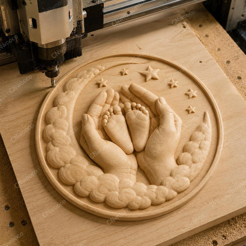 CNC & impression 3D pieds de bébé dans les mains, fichier STL très haute qualité