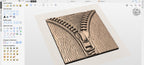 Fichier CNC panneau fermeture éclair bois, bas-relief texture zip décoratif, décoration murale originale, modèle gravure 3D STL