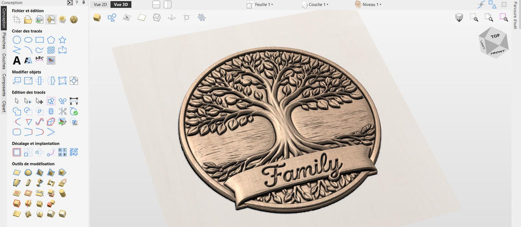 CNC-Datei „Baum des Lebens“ – spirituelles Basrelief für Holzskulpturen, STL-Wanddekoration