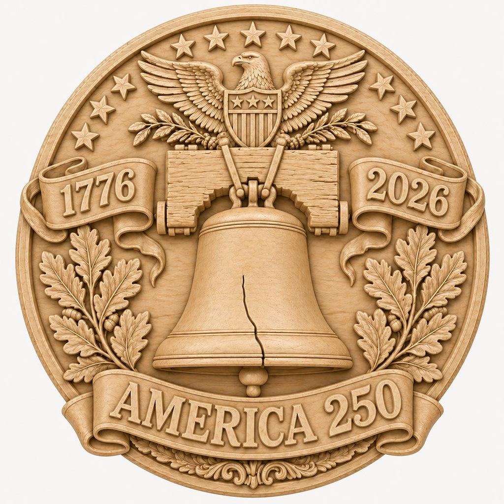 CNC- & 3D-Druckdatei Amerika 250 Bundle, 3 patriotische STL-Reliefs, USA Jubiläum 1776 2026