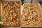 CNC-Datei Wikinger Walküre – Nordische Mythologie Basrelief für Holzskulptur, Wanddekoration STL