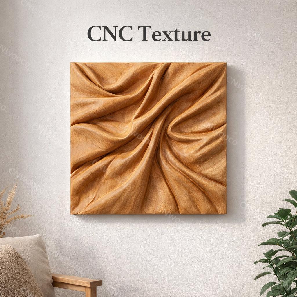 Fichier CNC panneau texture bois abstraite – bas-relief pour sculpture bois, design porte de meuble et décoration murale STL