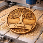 CNC-Datei „Baum des Lebens“ – spirituelles Basrelief für Holzskulpturen, STL-Wanddekoration