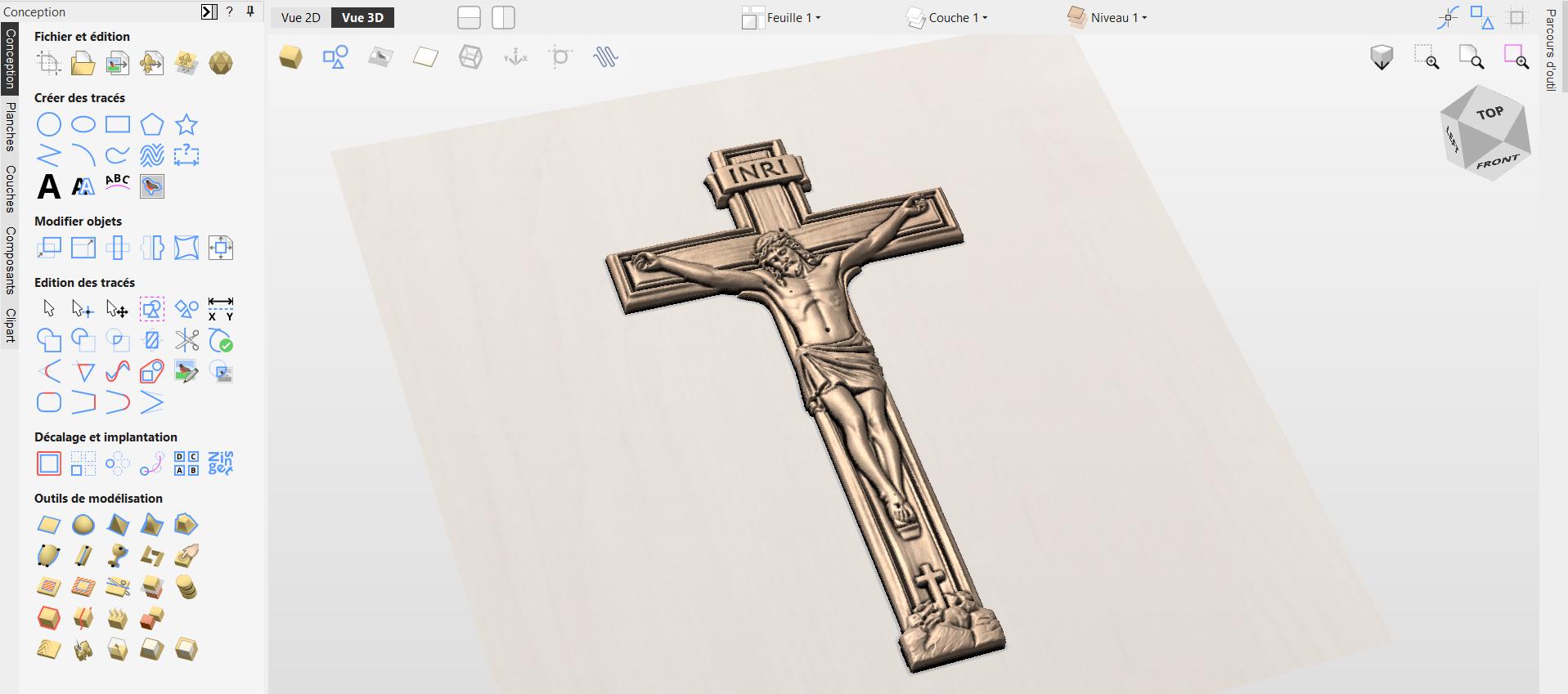 Fichier CNC croix bas-relief bois chrétien, wall art religieux, wood relief carving, woodworking decor, CNC router file,digital download STL