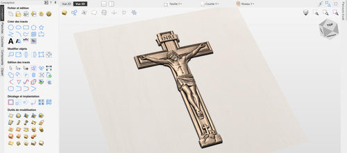Fichier CNC croix bas-relief bois chrétien, wall art religieux, wood relief carving, woodworking decor, CNC router file,digital download STL