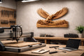 CNC-Datei Adler 3D-Relief, Wanddekoration Wildtier, Holzskulptur, Gravurfräser Modell STL