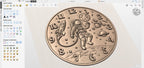 Fichier CNC horloge astronaute espace – bas-relief bois pour sculpture CNC, décoration murale thème spatial STL