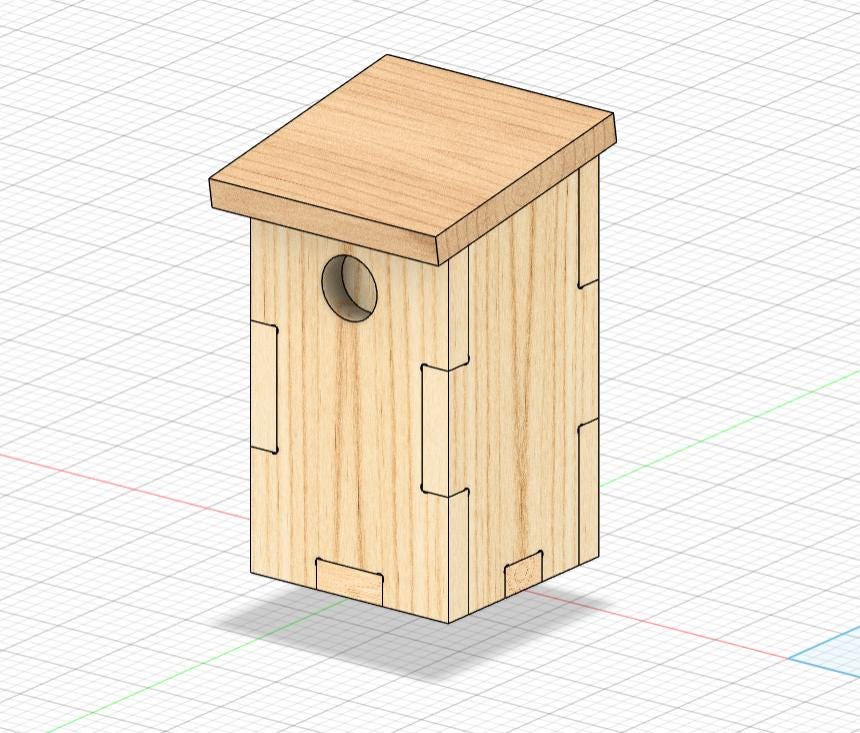 Fichier CNC lot 2 nichoirs oiseaux, modèles 3D décor jardin, digital download, fichiers dxf svg ai pdf crv crv3d