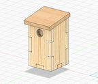 Fichier CNC lot 2 nichoirs oiseaux, modèles 3D décor jardin, digital download, fichiers dxf svg ai pdf crv crv3d