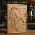 Fichier CNC & impression 3D aigle américain, drapeau, casque militaire, bottes, nature et montagne, haute qualité relief STL