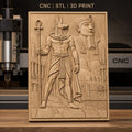Fichier CNC & impression 3D Égypte antique, Anubis, Sphinx, pyramides, haute qualité relief STL