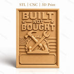 Fichier CNC & impression 3D panneau outils de menuiserie marteau clé drapeau américain haute qualité relief STL