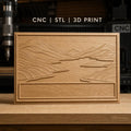 Fichier CNC & impression 3D paysage rivière vallonnée, montagne relief paysage haute qualité relief STL