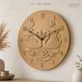 Fichier CNC & impression 3D horloge murale Cygnes et lotus design romantique STL