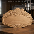 Fichier CNC & impression 3D enseigne décorative tortue marine et coquillages, STL très haute qualité
