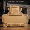 Fichier CNC & impression 3D panneau camion lourd personnalisé, STL très haute qualité