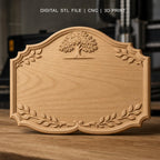 Fichier CNC & impression 3D enseigne murale décorative arbre et feuillages, STL très haute qualité