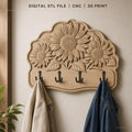 Fichier CNC & impression 3D plaque décorative tournesols STL très haute qualité