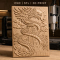 Fichier CNC & impression 3D dragon aztèque, pyramide ancienne et nuages, haute qualité relief STL