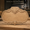 Fichier CNC & impression 3D plaque décorative élégante avec diamant, STL très haute qualité