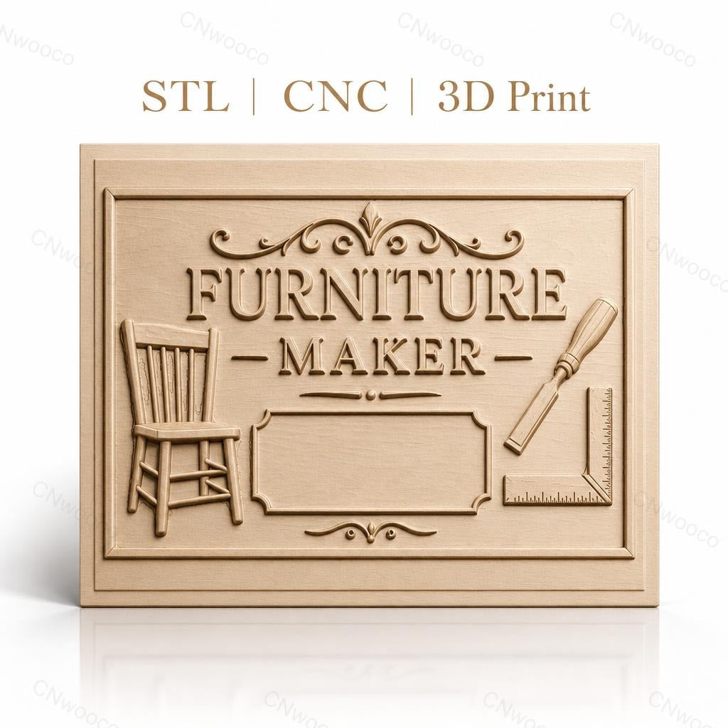 Fichier CNC & impression 3D meuble, chaise, ciseau, équerre, haute qualité relief STL