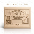 Fichier CNC & impression 3D meuble, chaise, ciseau, équerre, haute qualité relief STL