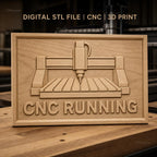 Fichier CNC & impression 3D machine CNC running, panneau relief haute qualité relief STL