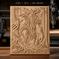 Fichier CNC & impression 3D esprit arbre géant, nature forêt, branches et racines détaillées, haute qualité relief STL