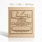 Fichier CNC & impression 3D menuiserie, outils de menuisier, compas, assemblage bois, haute qualité relief STL