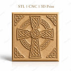 Fichier CNC & impression 3D Croix celtique, motifs noués et ornementations celtiques, haute qualité relief STL