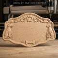 Fichier CNC & impression 3D plaque nom pour chien, décor chiens et os, STL très haute qualité