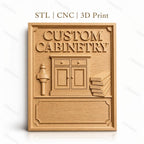 Fichier CNC & impression 3D Custom Cabinetry, outils de menuiserie et bois, haute qualité relief STL