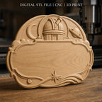 Fichier CNC & impression 3D enseigne décorative astronomie, télescope, lune et planète, STL très haute qualité