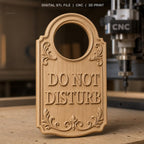 Fichier CNC & impression 3D panneau porte Do Not Disturb, design classique, STL très haute qualité