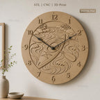 Fichier CNC & impression 3D horloge murale kayak rivière sauvage STL