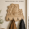 Fichier CNC & impression 3D enseigne hibou et nature, STL très haute qualité