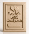 Fichier CNC & impression 3D meilleure plaque Grandparents, coeurs relief décoratif, haute qualité relief STL