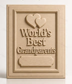 Fichier CNC & impression 3D meilleure plaque Grandparents, coeurs relief décoratif, haute qualité relief STL