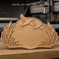 Fichier CNC & impression 3D enseigne décorative oies et roseaux, STL très haute qualité