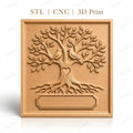 Fichier CNC & impression 3D arbre de l'amour, oiseaux sur branches avec cœur, haute qualité relief STL