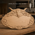 Fichier CNC & impression 3D enseigne décorative taureau western, STL très haute qualité