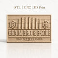 Fichier CNC & impression 3D outils de fraisage, forêt, fraises de coupe, grain bois, haute qualité relief STL