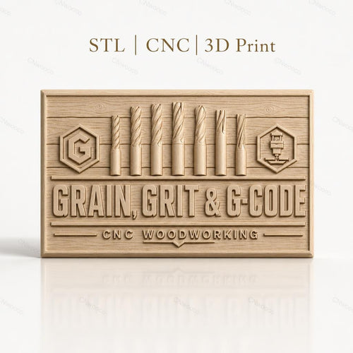 Fichier CNC & impression 3D outils de fraisage, forêt, fraises de coupe, grain bois, haute qualité relief STL