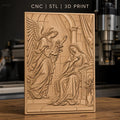 Fichier CNC & impression 3D Annonciation, ange et Vierge Marie, haute qualité relief STL
