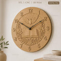Fichier CNC & impression 3D horloge murale colombe rayons et livre ouvert STL