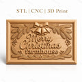Fichier CNC & impression 3D Noël, décorations de ferme, cloches, pommes de pin, haute qualité relief STL