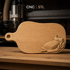 Fichier CNC planche à découper, pain, maïs et couteau bas-relief pour sculpture sur bois, STL