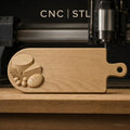 Fichier CNC planche à découper fromage pain olives en bas-relief, STL